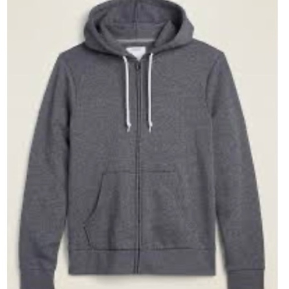 NWT Old Navy gender neutral Gray zip hoodie size men’s large